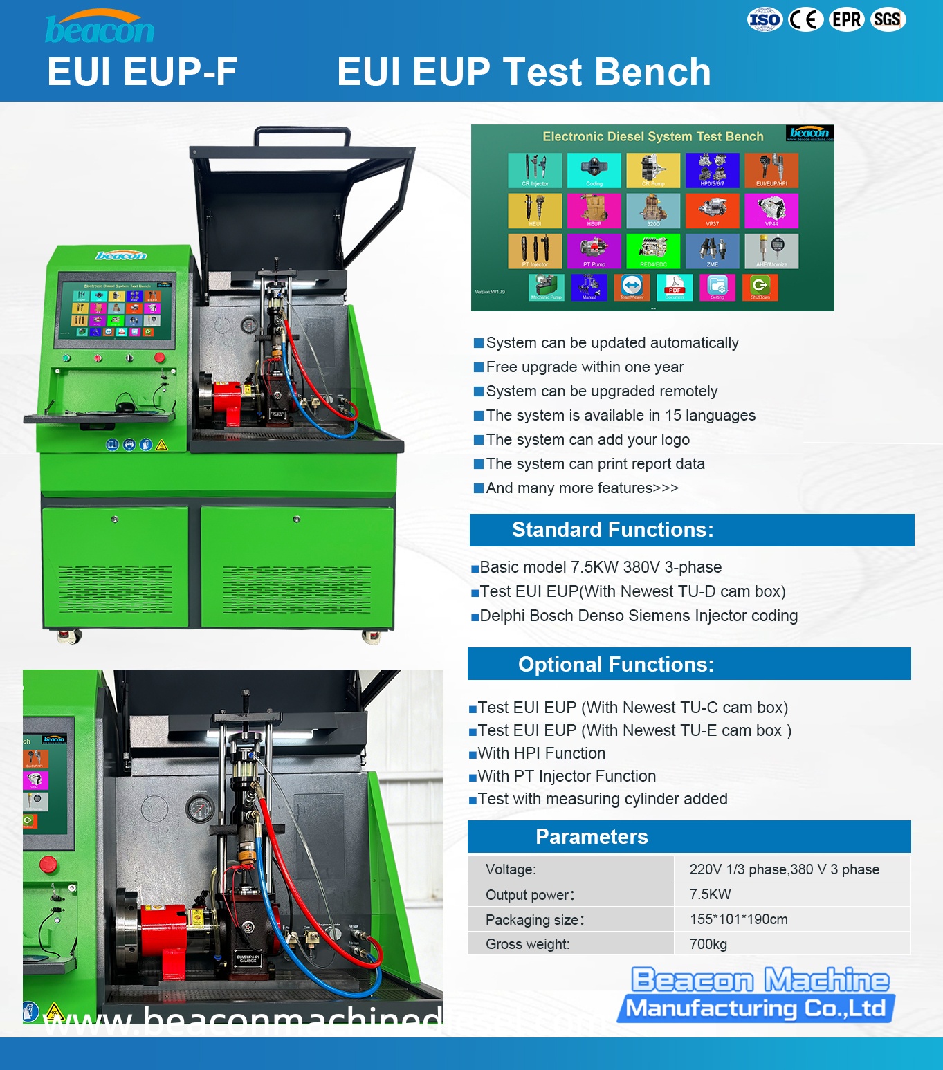 {Eui Eup-F Unit Injector Unit Pump Eui Eup Cambox Test Bench}