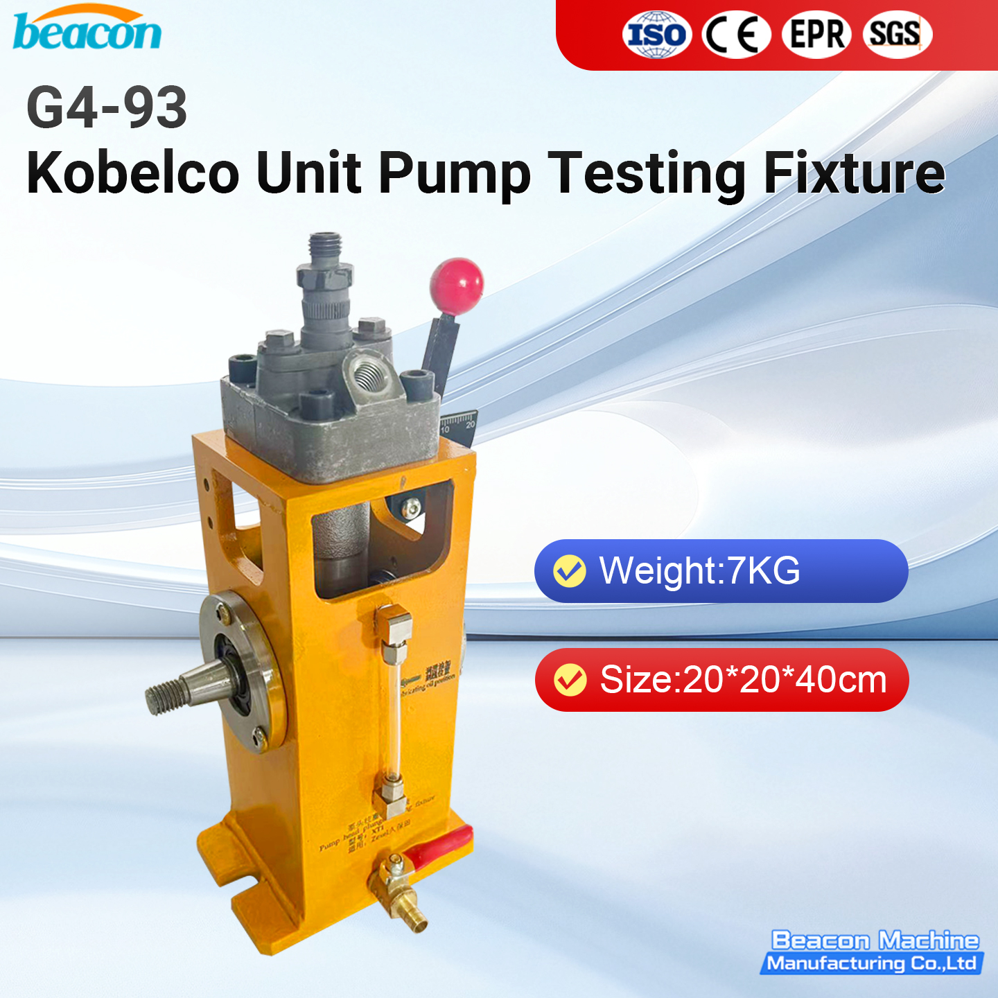 {G4-93 Kobelco Unit Pump Inspection Fixture}