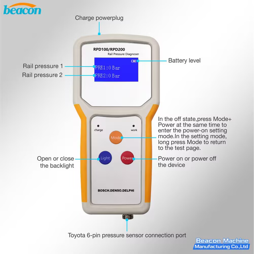 {RPD200 Common Rail Pressure Sensor Tester Rail Pressure Diagnoser}