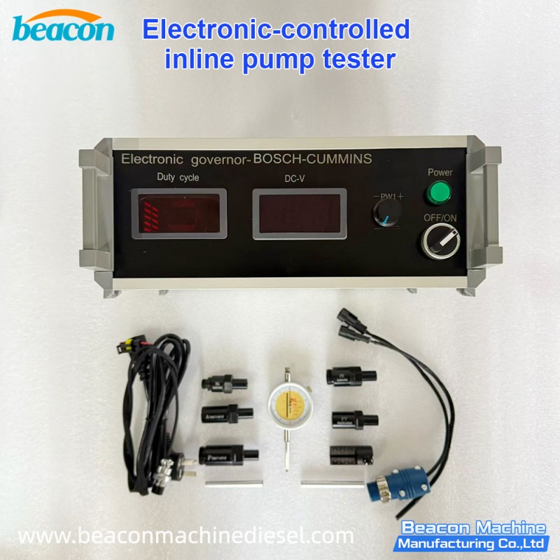 {Electronically Controlled In-line Pump Tester}