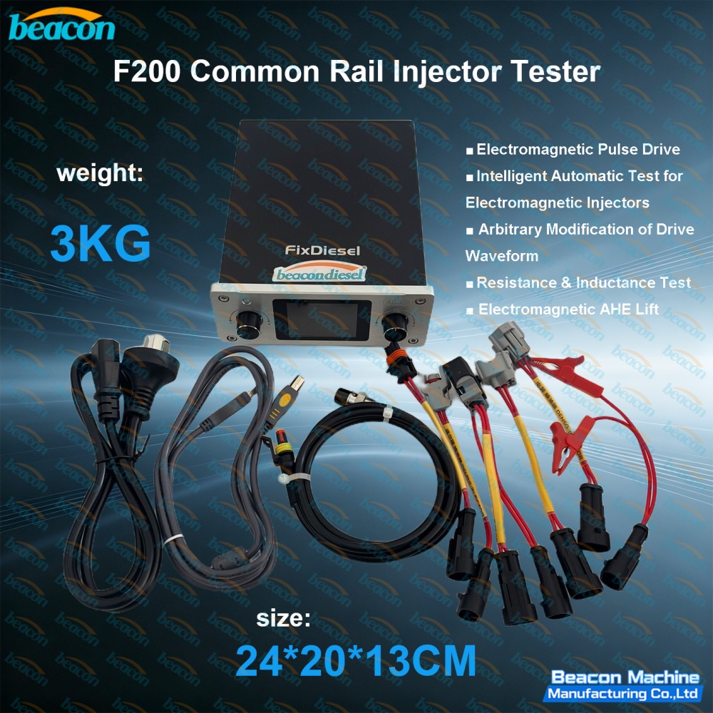{F200 Common Rail Injector Tester for Solenoid Injectors with AHE Lift Measurement}