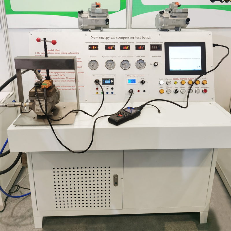 NC101 new energy vehicle air conditioning compressor test bench, front view with control console and touch screen