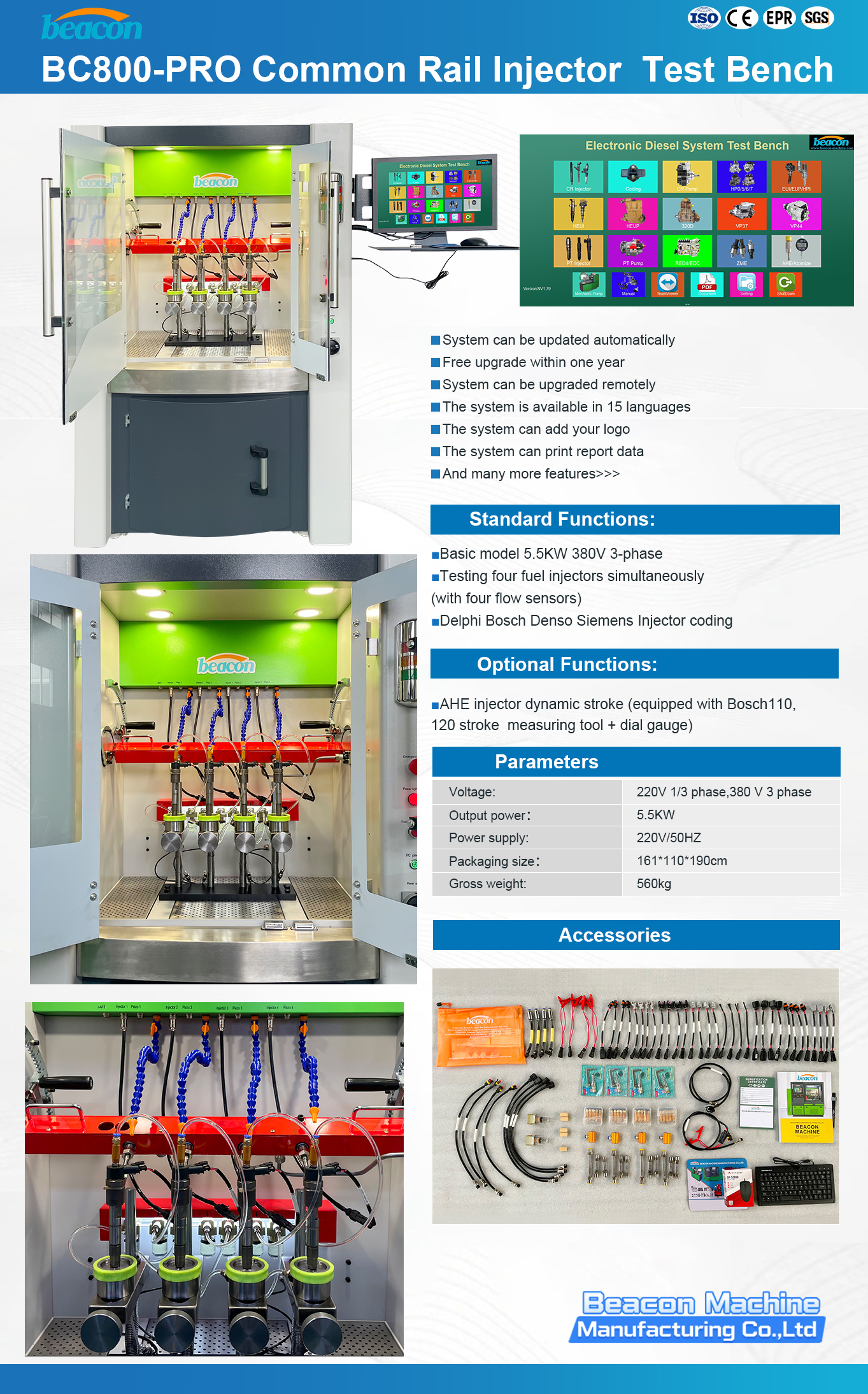 Common Rail Injector Test Bench