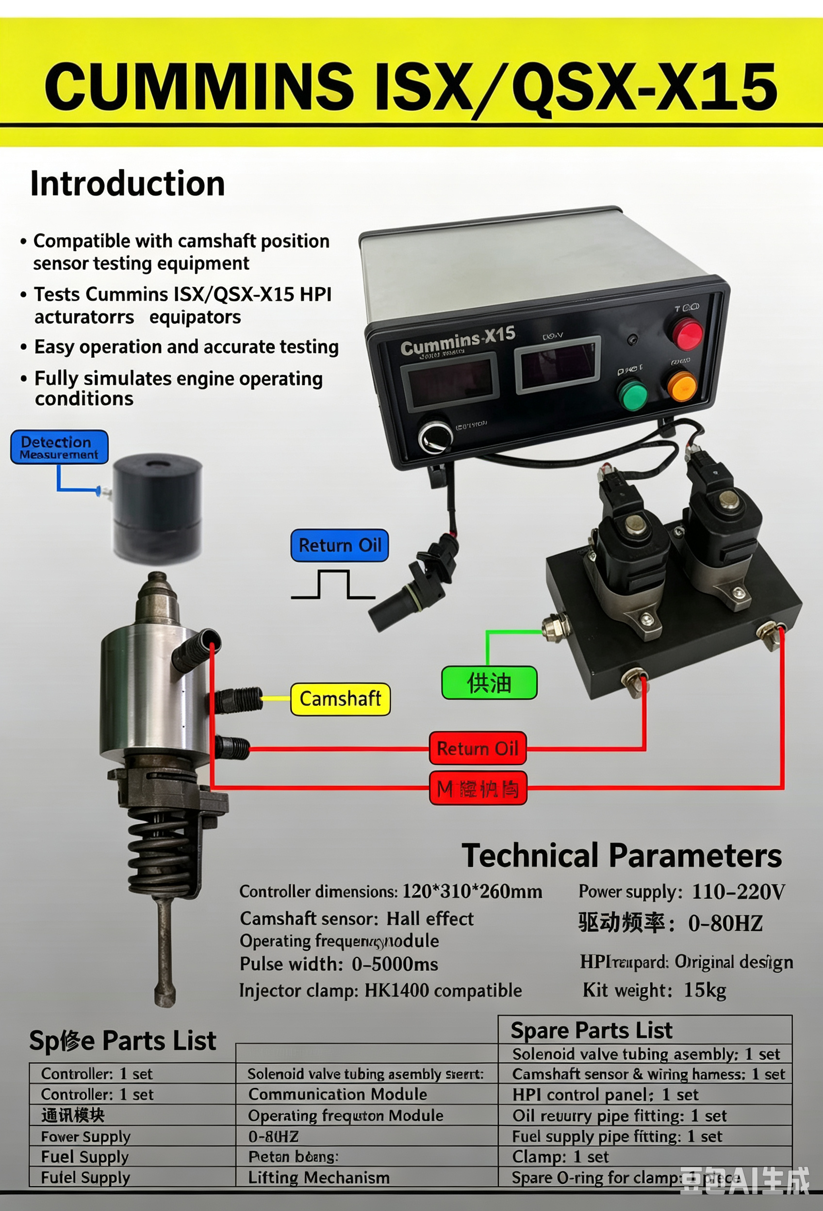 Cummins ISX/QSX-X15 Actuator Tester Cummins ISX/QSX-X15 Actuator Tester